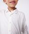 Children's long-sleeved plain cotton shirt ECUME white