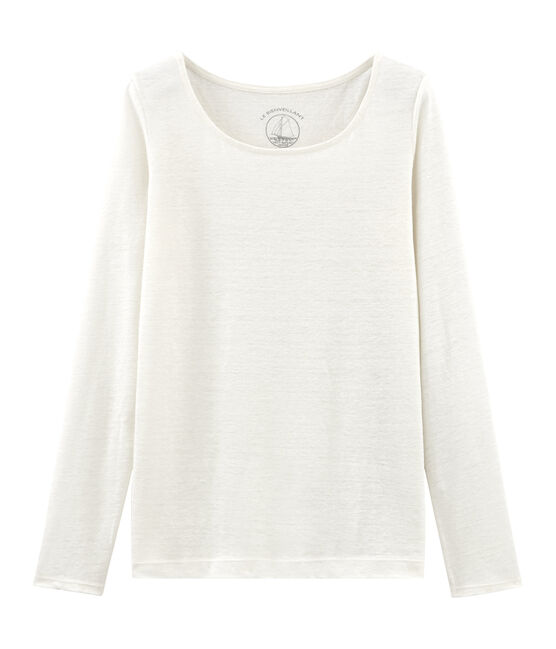 Tee Shirt Manches Longues Femme En Lin Petit Bateau
