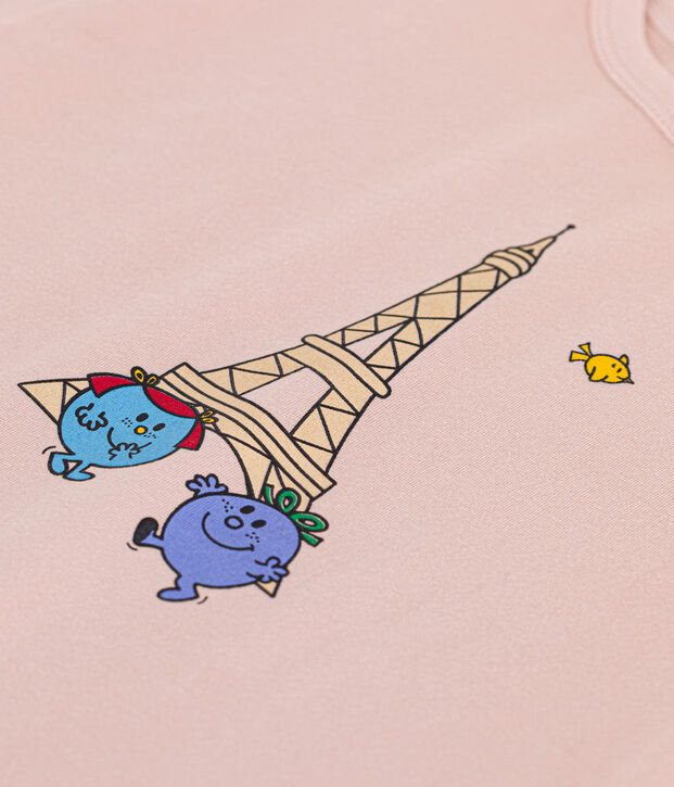 Children's cotton Mr. Men and Little Miss T-shirt pink