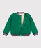 Boys' varsity jacket in fleece and sherpa JARDIN green