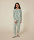 Women's Christmas tree print cotton pyjamas