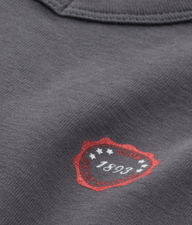 Boy's patterned V-neck tee Maki grey