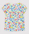 Girls' Short-Sleeved Poplin Shirt Dress MARSHMALLOW white/MULTICO white
