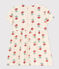 Babies' Short-Sleeved Cotton Gauze Patterned Dress AVALANCHE white/MULTICO