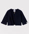 Babies' Organic Cotton Knitted Cardigan SMOKING blue