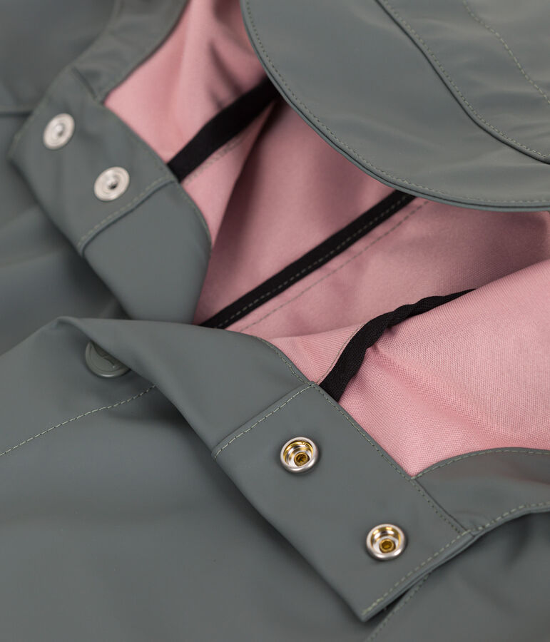 Children's long raincoat in two colours green/pink