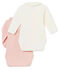Set of 2 baby girl's bodysuits with collar variante 1
