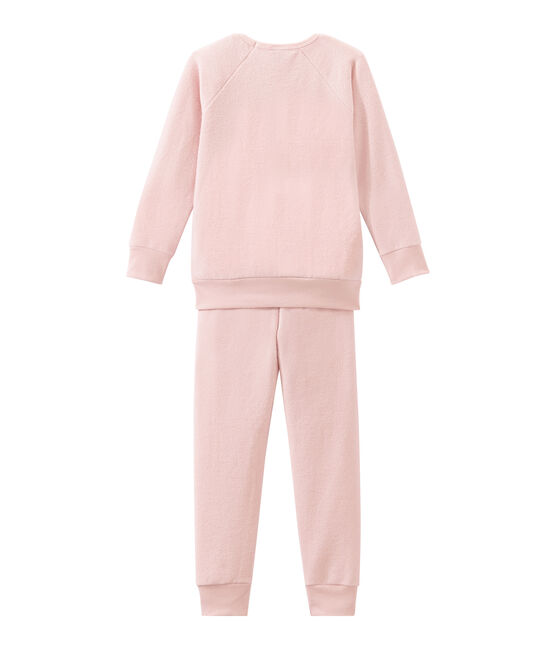Little girl's pyjamas in extra warm brushed towelling. JOLI pink