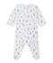 Baby girl's print sleepsuit ECUME white/MULTICO white