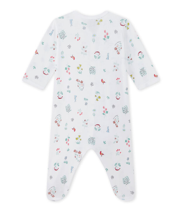 Baby girl's print sleepsuit white/multicolor