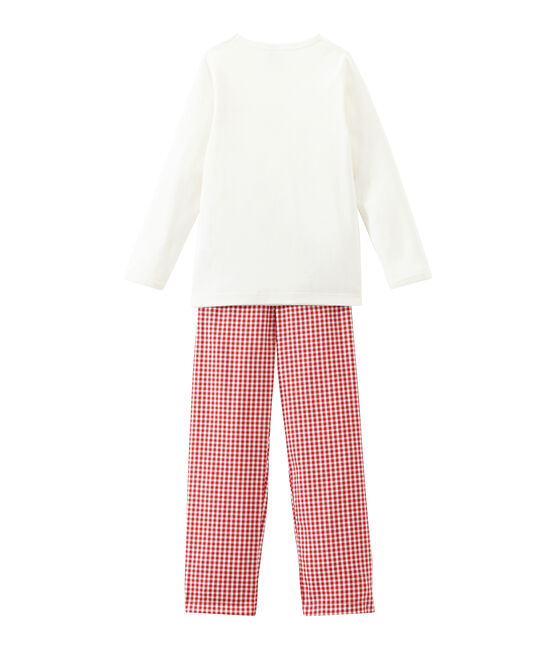 Little girl's pyjamas TERKUIT red/MARSHMALLOW white