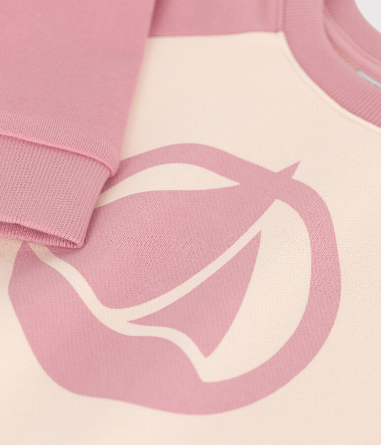 Children's unisex cotton sweatshirt pink/multicolor