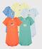 Babies' Short-Sleeved Fruit Pattern Bodysuit - 5-Pack variante 1