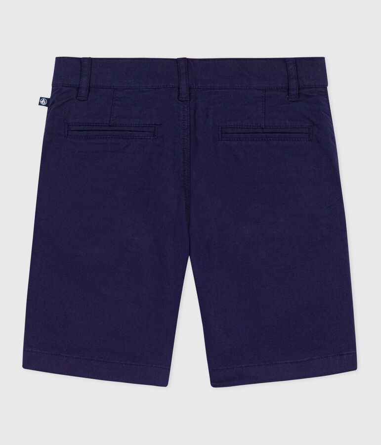 Children's Bermuda shorts in plain cotton blue