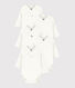 Long-Sleeved Wrapover Cotton Bodysuits - 5-Pack