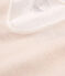 Women's iridescent linen short-sleeved t-shirt MARSHMALLOW white/COPPER pink