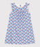 Children's flower-patterned cotton and lyocell nightdress MARSHMALLOW white/MULTICO white