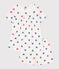 Children's short heart print cotton pyjamas MARSHMALLOW white/MULTICO white