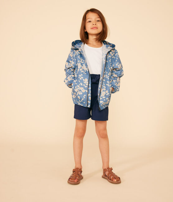 Girls' Lightweight Windbreaker BEACH blue/MULTICO