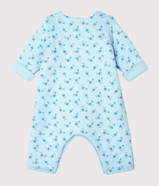 Unisex Baby's Long Tube Knit Bodysuit FRAICHEUR blue/MULTICO white