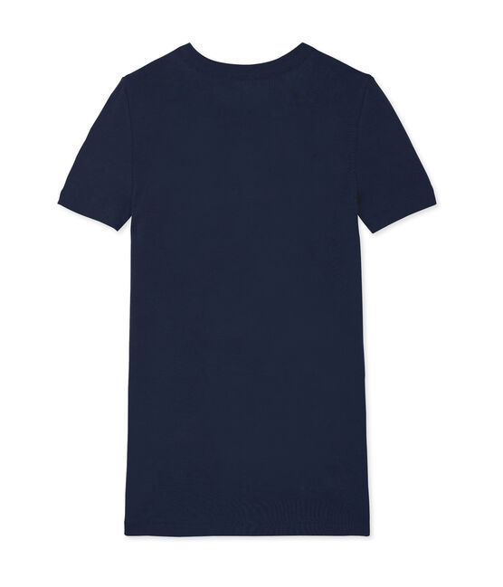 Women's short-sleeved crew neck iconic t-shirt SMOKING blue