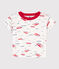 Babies' Printed Jersey Short-Sleeved T-Shirt MARSHMALLOW white/MULTICO white