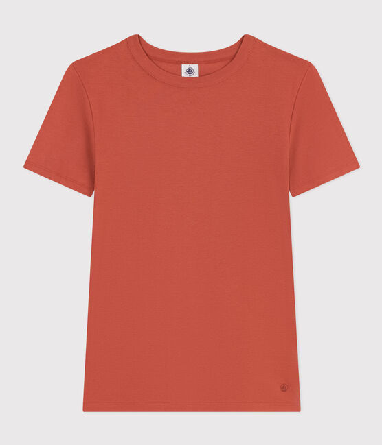 Women's Iconic Cotton Round Neck T-Shirt FAMEUX brown
