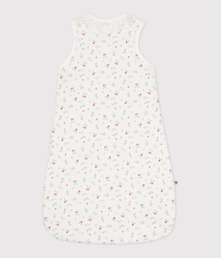Babies' 2 TOG fruit print cotton sleeping bag white/multicolor