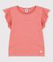Girls' Short-Sleeved Cotton T-Shirt PAPAYE pink