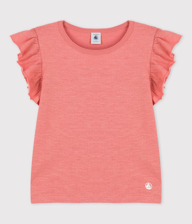 Girls' Short-Sleeved Cotton T-Shirt pink