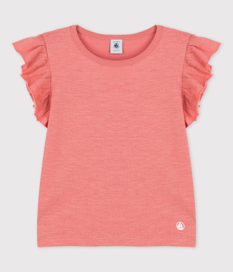 Girls' Short-Sleeved Cotton T-Shirt pink