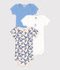 Babies' Paris-themed short-sleeved cotton bodysuits - 3-Pack