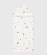 Babies' terry bath cape with embroidered hearts