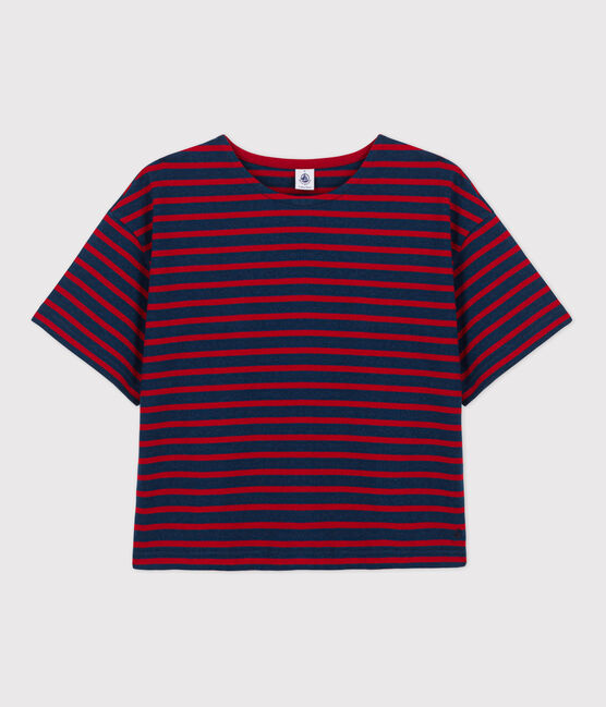 Women's Short-Sleeved Cotton Breton Top LITTORAL /STOP