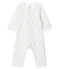 Footless Ribbed Bodyjama MARSHMALLOW white/MULTICO white