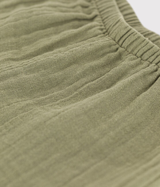 Babies' Cotton Gauze Trousers MARECAGE green