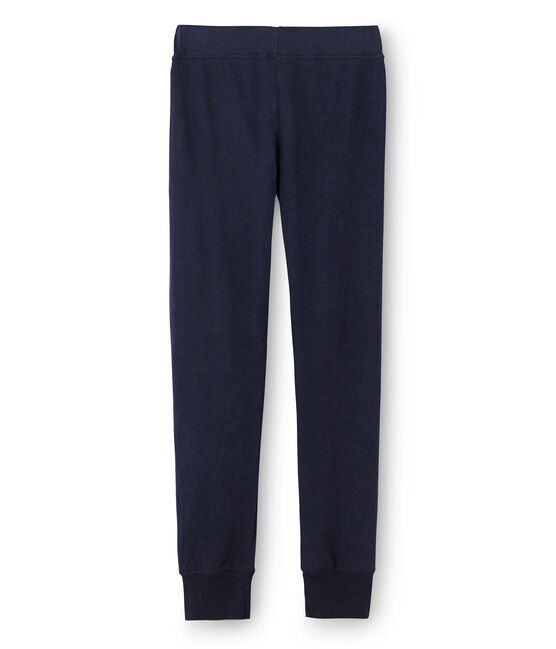 Women's extra-fine tube knit leggings-style pants SMOKING blue