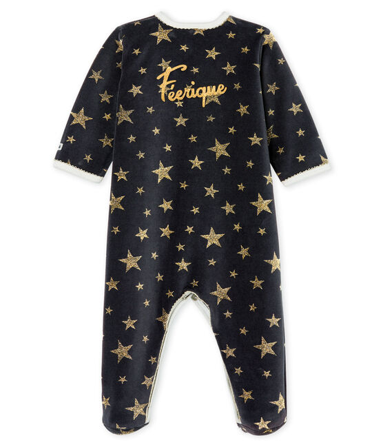 Baby Girls' Velour Sleepsuit CAPECOD grey/OR yellow