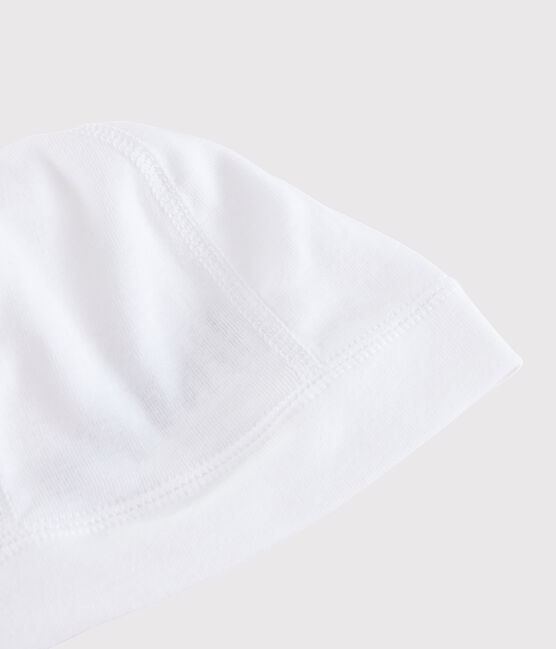 Newborn Babies' White Cotton Bonnet ECUME white