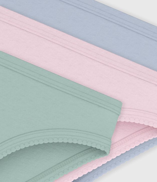 Pack of children's plain cotton pants multicolor