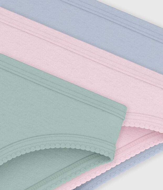 Pack of children's plain cotton pants multicolor