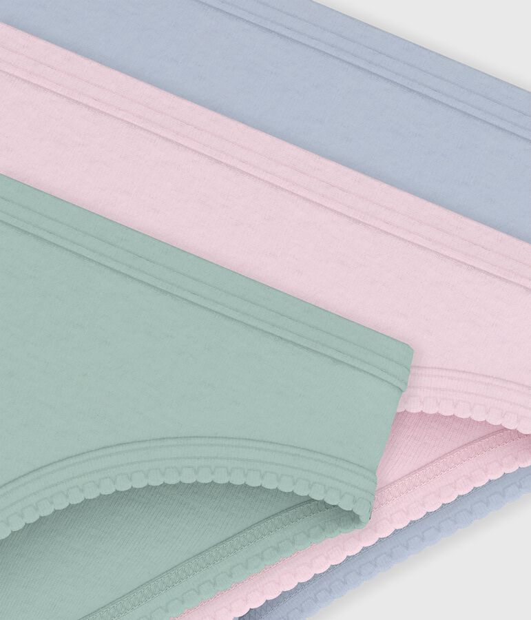 Pack of children's plain cotton pants multicolor