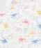 Babies' Organic Tube Knit Print Long Playsuit MARSHMALLOW white/MULTICO white