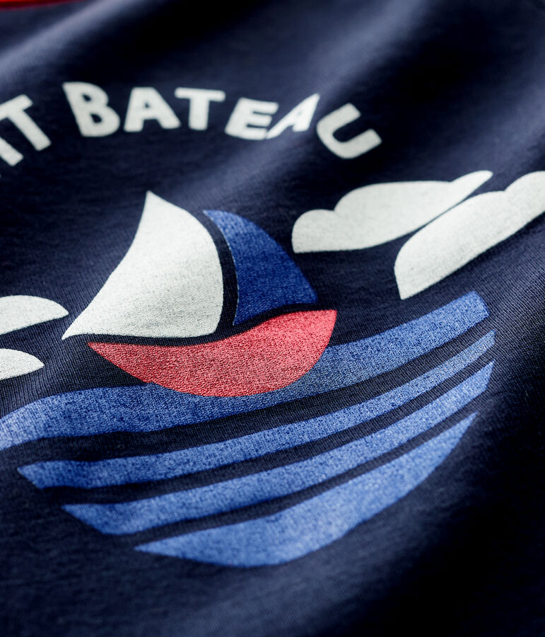 Baby Boys' Short-Sleeved Cotton T-Shirt SMOKING blue