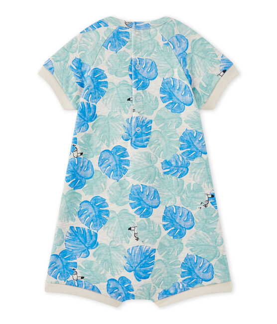 Baby boy's print romper BELUGA grey/MULTICO white