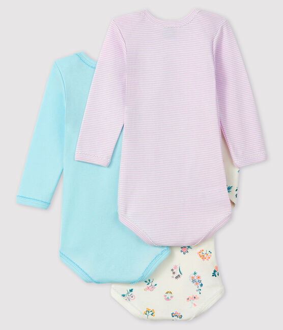 Baby girls' long-sleeved bodysuit - Set of 3 variante 1