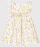 Baby Girls' Printed Short-Sleeved Dress MARSHMALLOW white/MULTICO white