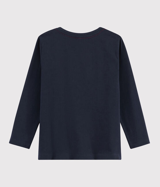 Boys Silkscreen Print T-shirt SMOKING blue
