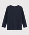 Boys Silkscreen Print T-shirt SMOKING blue