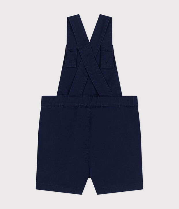 Babies' Serge Dungaree Shorts MEDIEVAL